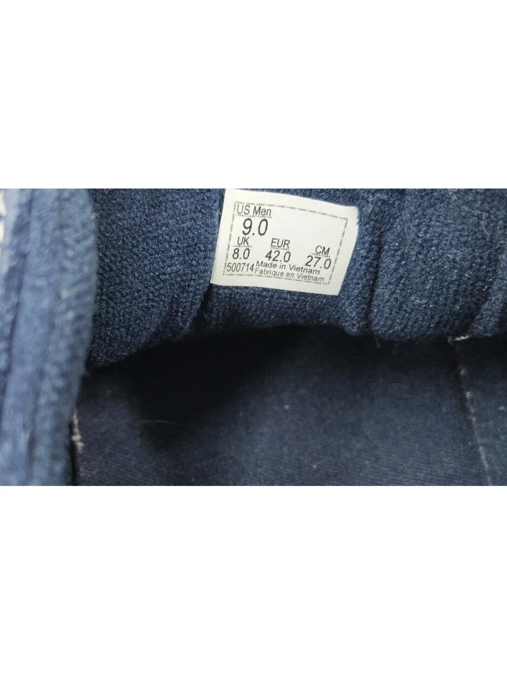 Vans Seldan VN0A4TZELSY Mens 9 Dress Blues Navy Suede Gum Shoes w/ Box